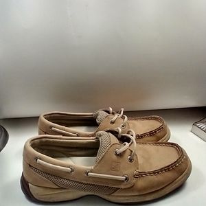 Sperry Top Sider Beige Boat Shoes Women's sz 7M.